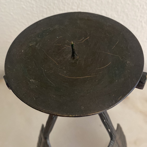 Metal leaf candle holder leaves design - Picture 2 of 7